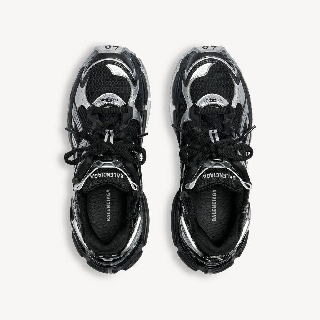 R.M God Patch Black and silver Balenciaga Runners