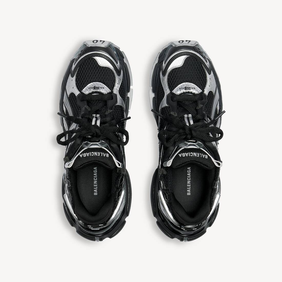 R.M God Patch Black and silver Balenciaga Runners