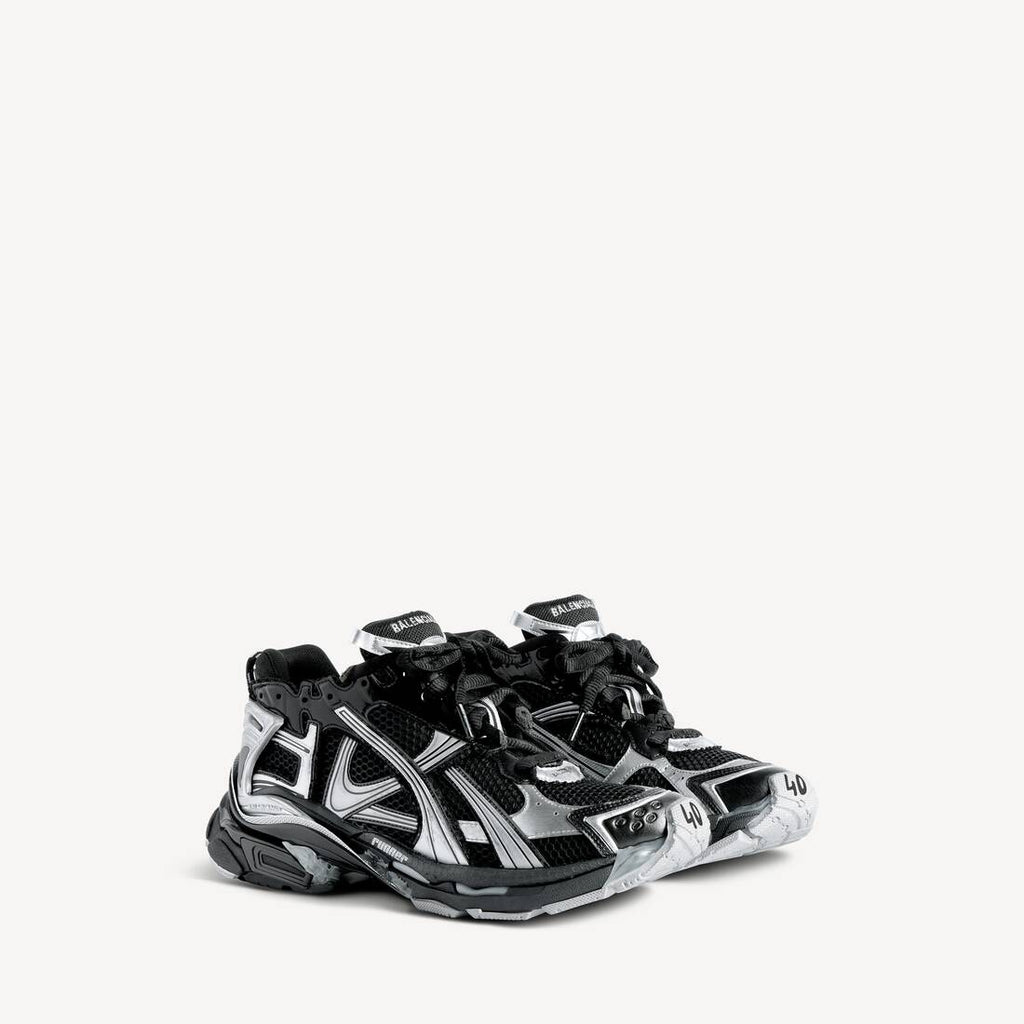 R.M God Patch Black and silver Balenciaga Runners