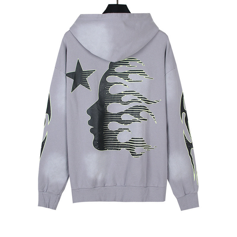 R.M Hellstar flame hoodie