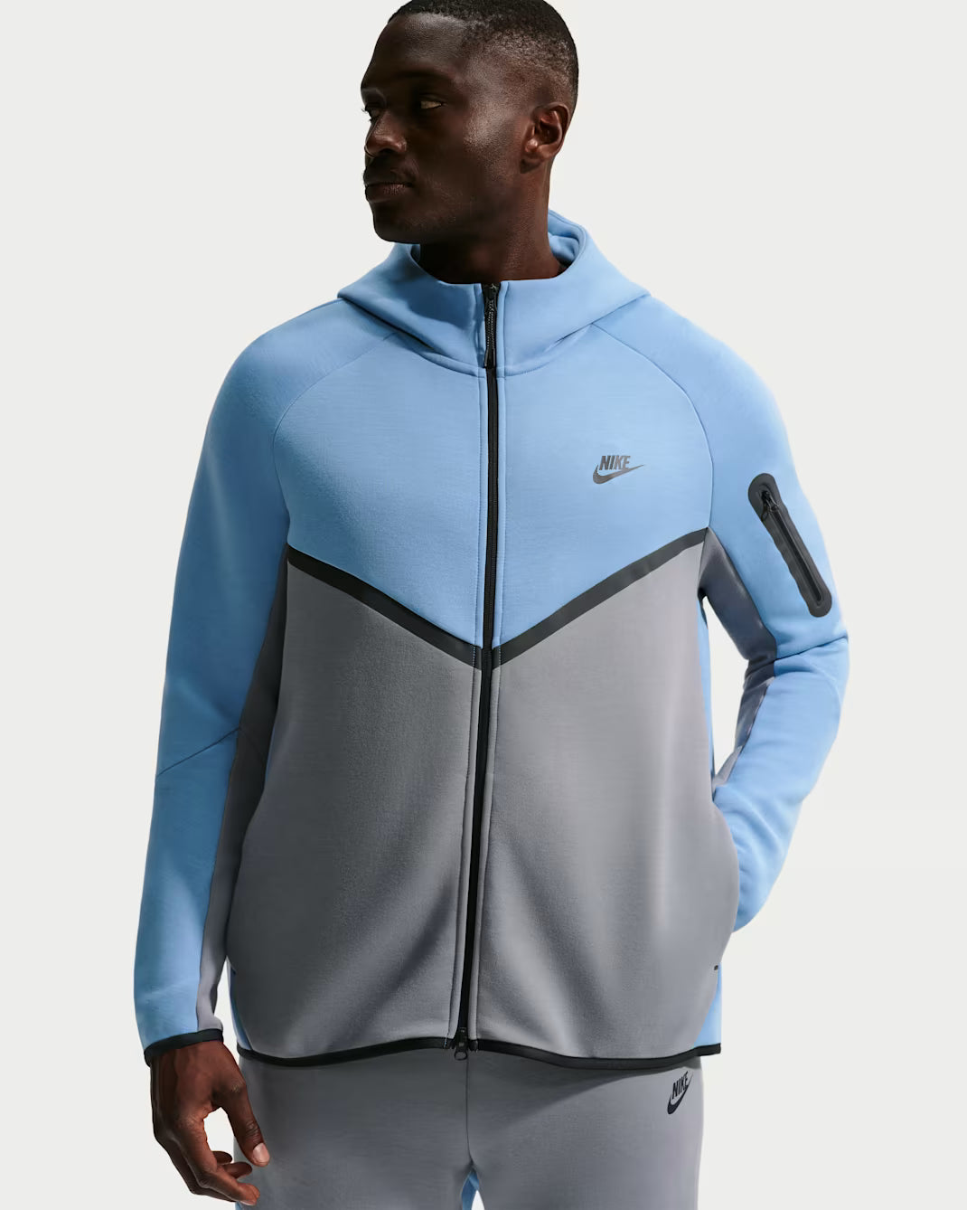 R.M Blue+Grey Nike tech hoodie