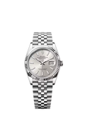 silver on Silver datejust 36 Rolex